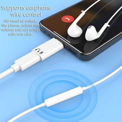 8pin to -type C Sound and Call Converter Adapter للهاتف 16 15 مع builts في الميزات in Saudi Arabia