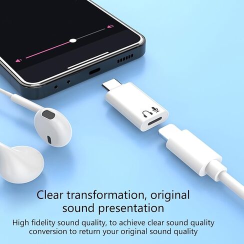 8pin to -type C Sound and Call Converter Adapter للهاتف 16 15 مع builts في الميزات in Saudi Arabia