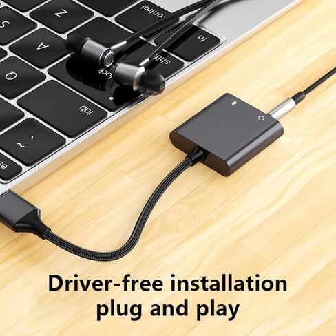USB إلى 3.5 مم محول صوت ستيريو خارجي ل/كمبيوتر/الكمبيوتر/الكمبيوتر المحمول USB إلى محول سماعة الرأس إلى سماعة الرأس in Saudi Arabia
