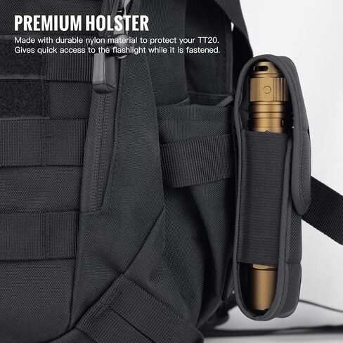 ThruNite TT20 Tactical Flashlight, Customized Verison with The Outsider, High 2010 Lumens, Long 305 Meters Beam Distance, USB-C Rechargeable Flashlight Compact for Hunting, Hiking - Desert Tan CW in Kuwait