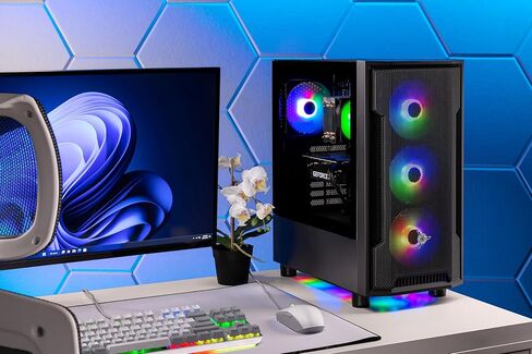 Skytech Shadow Gaming PC سطح مكتب ، Ryzen 7 5700 3.7 GHz (4.6 جيجا هرتز Turbo) ، NVIDIA RTX 5060 8GB ، 1TB NVME SSD ، 32GB DDR4 RAM 3200 ، 650W GOLD GOLD ، WI-FI ، WIN 11 in Kuwait