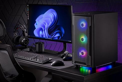 Skytech Shadow Gaming PC سطح مكتب ، Ryzen 7 5700 3.7 GHz (4.6 جيجا هرتز Turbo) ، NVIDIA RTX 5060 8GB ، 1TB NVME SSD ، 32GB DDR4 RAM 3200 ، 650W GOLD GOLD ، WI-FI ، WIN 11 in Kuwait