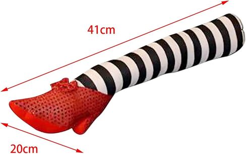 Wicked Witch Legs Prop Witch Legs Halloween Ornament with Red Shoes Stripe Pattern Funny Halloween Decorations Witch Prop for Home Indoor (Purple) in Kuwait