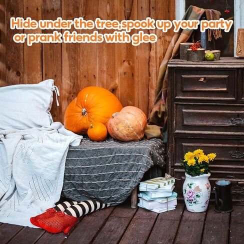 Wicked Witch Legs Prop Witch Legs Halloween Ornament with Red Shoes Stripe Pattern Funny Halloween Decorations Witch Prop for Home Indoor (Purple) in Kuwait