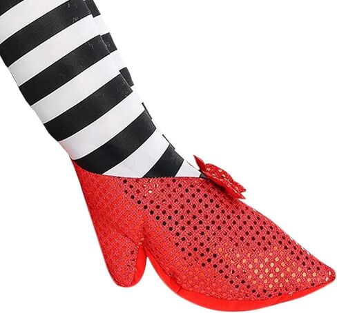 Wicked Witch Legs Prop Witch Legs Halloween Ornament with Red Shoes Stripe Pattern Funny Halloween Decorations Witch Prop for Home Indoor (Purple) in Kuwait