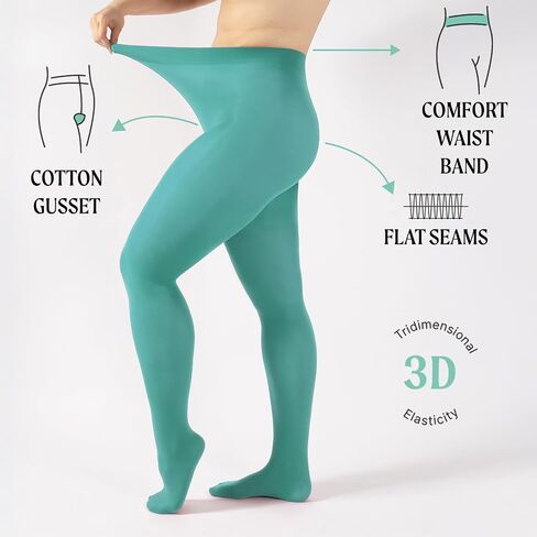 CALZITALY Opaque Colour tights, Thick tights, Microfiber 3D Pantyhose, 80 DEN | S, M, L, XL, XXL, 3XL, 4XL | Italian Hosiery in Kuwait
