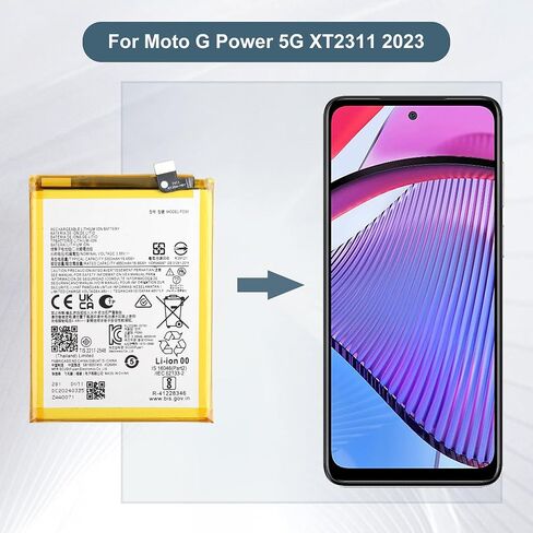 استبدال البطارية PD50 متوافقة مع Moto G Power 5G XT2311 2023 مع الأدوات in Saudi Arabia