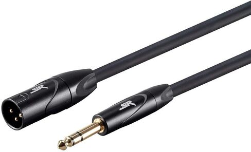 monoprice xlr ذكر إلى 1/4inch trs الذكور كابل - 6 أقدام | 16AWG ، Gold Plated - Stage Right Series Black in Saudi Arabia