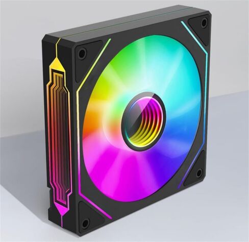 TJ Prism 120mm GEN4 Pro ARGB case Fan,Infinity Mirror RGB Light Effect 5V 3PIN Motherboard Light Sync 1000~1650RPM PWM PC Fan Suitable for Computer Cases and Liquid radiators in Kuwait