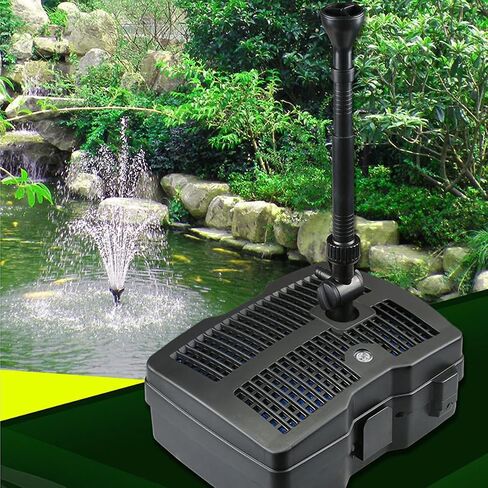 660GPH النافورة بركة مضخة غاطسة مع مرشح داخلي وضوء LED الملون RGB ، فوهات رش نافورة المياه المتعددة للمنظر الطبيعي في الحديقة والمناظر الطبيعية في الهواء الطلق (Fountain+U-V Bulb) in Kuwait