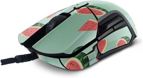 MightySkins Skin Compatible with SteelSeries Rival 5 Gaming Mouse - Watermelon Patch | Protective, Durable, and Unique Vinyl Decal wrap Cover | Easy to Apply and Change Styles | Made in The USA in Saudi Arabia