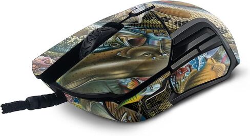 Mayyskins Skin متوافق مع Steelseries منافسة 5 ألعاب الماوس - Action Fish Puzzle | غلاف الالتفاف الواقي ، الدائم ، والفريد من نوعه | من السهل تطبيق وتغيير الأنماط | صنع في الولايات المتحدة in Saudi Arabia