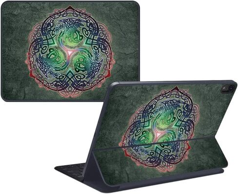 Mayyskins Skin متوافق مع لوحة مفاتيح Apple iPad Pro Smart Smart 12.9 "(2018) - Dragon Celtic - غلاف ملصق فينيل ودائم وفريد ​​من نوعه - سهل التطبيق ، إزالة - مصنوع في الولايات المتحدة الأمريكية in Kuwait