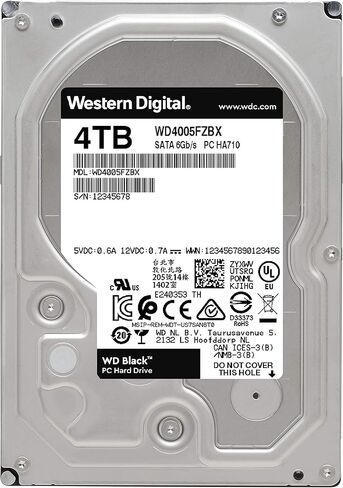 Western Digital Black WD4005FZBX 4 TB Hard Drive - 3.5" Internal - SATA (SATA/600) in Saudi Arabia