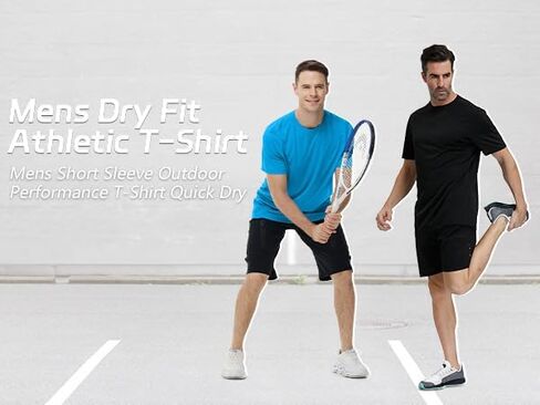 Corna Men's Short Sleeve T-Shirts, Lightweight Men's Workout Shirt, UPF 50+ Sun Protection Athletic Dry Fit Shirts for Men in Saudi Arabia