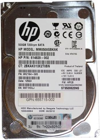 MM0500GBKAK HEWLETT-PACKARD 500GB 7200RPM 2.5INCH SATA 6GBPS HARD DRI in Kuwait
