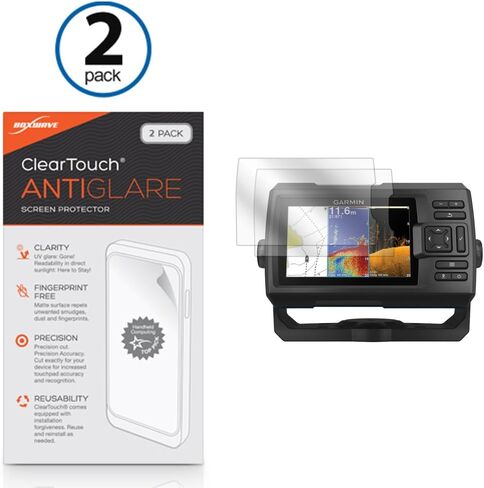 BoxWave Screen Protector Compatible with Garmin Striker Plus 5cv - ClearTouch Anti-Glare (2-Pack), Anti-Fingerprint Matte Film Skin in Saudi Arabia