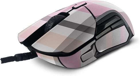 MightySkins Skin Compatible with SteelSeries Rival 5 Gaming Mouse - Plaid | Protective, Durable, and Unique Vinyl Decal wrap Cover | Easy to Apply, Remove, and Change Styles | Made in The USA in Saudi Arabia