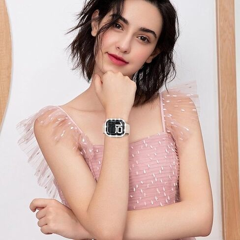 علبة Bling Diamond لوقاية شاشة Watch Watch للنساء 46 مم 42 مم 41 مم 45 مم ، كمبيوتر مثبت على الوجه الصلب الكريستال غلاف كامل الزجاج؟ in Saudi Arabia