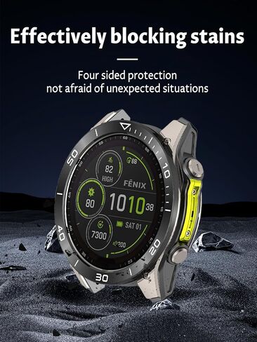 Watch Bezel for Garmin Fenix 8 51mm AMOLED Display, Stainless Steel Scratch Resistant Watch Bezel,Careful Protection,Time Zone Style,Black White in Saudi Arabia
