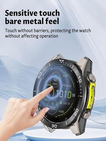 Watch Bezel for Garmin Fenix 8 51mm AMOLED Display, Stainless Steel Scratch Resistant Watch Bezel,Careful Protection,Time Zone Style,Black White in Saudi Arabia