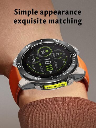 Watch Bezel for Garmin Fenix 8 51mm AMOLED Display, Stainless Steel Scratch Resistant Watch Bezel,Careful Protection,Time Zone Style,Black White in Saudi Arabia
