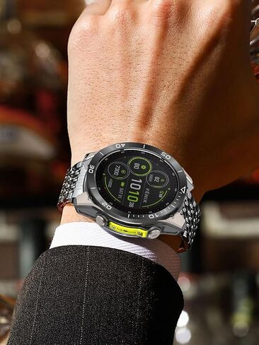 Watch Bezel for Garmin Fenix 8 51mm AMOLED Display, Stainless Steel Scratch Resistant Watch Bezel,Careful Protection,Time Zone Style,Black White in Saudi Arabia