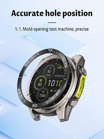 Watch Bezel for Garmin Fenix 8 51mm AMOLED Display, Stainless Steel Scratch Resistant Watch Bezel,Careful Protection,Time Zone Style,Black White in Saudi Arabia