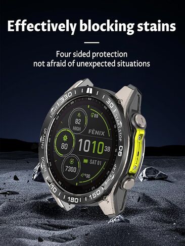 Watch Bezel for Garmin Fenix 8 47mm AMOLED Display, Stainless Steel Scratch Resistant Watch Bezel,Careful Protection,Racing Circle Style,Black White in Saudi Arabia