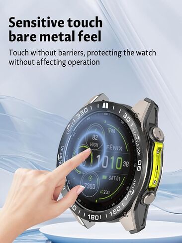 Watch Bezel for Garmin Fenix 8 47mm AMOLED Display, Stainless Steel Scratch Resistant Watch Bezel,Careful Protection,Racing Circle Style,Black White in Saudi Arabia
