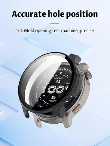 Case for Amazfit Balance 2 Smart Watch ، PC Shell+تصميم زجاجي متكامل ، مكافحة السقوط ومقاومة للخدش ، عالية الدقة وشفافة ، أسود+وردي ، 2 عبوة in Saudi Arabia