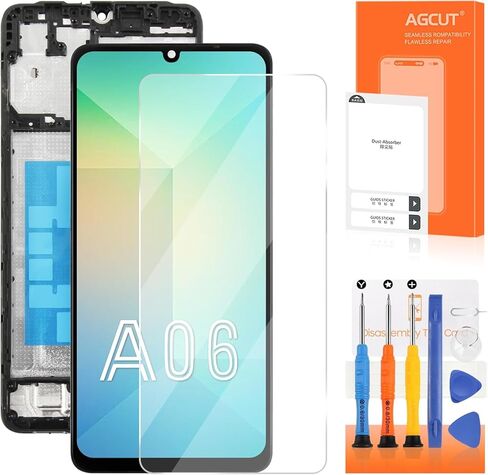 Original for Samsung Galaxy A06 Screen Replacement for Samsung A06 LCD Display A065F A065M LCD Digitizer Touch Assembly Repair Parts with Frame in Saudi Arabia
