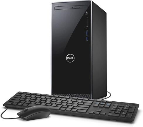 Dell Inspiron 3671 Desktop Gaming Desktop, Intel Core i7-9700 Processor, 32GB DDR4 RAM, 1TB PCIe SSD + 1TB HDD, WiFi, Bluetooth, DVDRW, HDMI, VGA, Windows 11 Pro, Black in Saudi Arabia