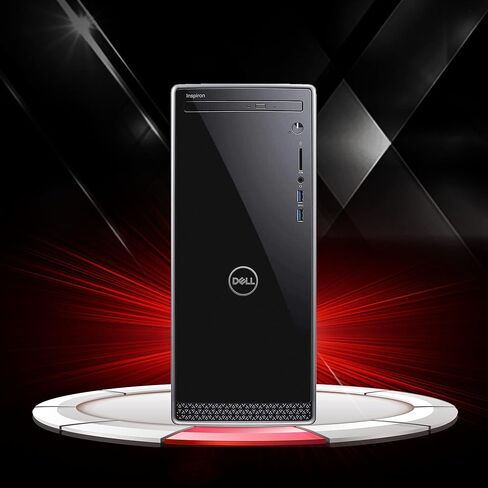 Dell Inspiron 3671 Desktop Gaming Desktop, Intel Core i7-9700 Processor, 32GB DDR4 RAM, 1TB PCIe SSD + 1TB HDD, WiFi, Bluetooth, DVDRW, HDMI, VGA, Windows 11 Pro, Black in Saudi Arabia