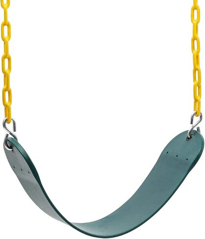 Sunnyglade 2PCS Swings Seats Heavy Duty with 66" Chain, Playground Swing Set Accessories Replacement with Snap Hooks, Support 250lb (Green) in Saudi Arabia