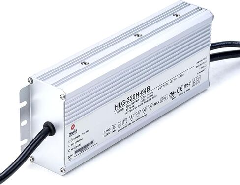 320W LED Driver, HLG-320H-54B, Constant Current, 54V Output, IP67 Rated, Waterproof LED Power Supply, Horticulture and Greenhouse Lighting, Grow Light Applications, Outdoor Suitable in Saudi Arabia
