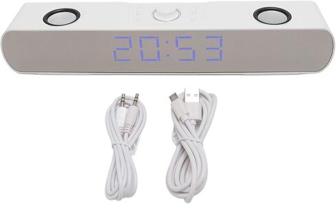 Bluetooth Computer Speakers, USB Powered Computer Speakers Bluetoot Computer SoundBar with Alarm Clock FM Radio, HiFi Stereo Built in Subwoofer Support USB AUX in PC Gaming in Saudi Arabia