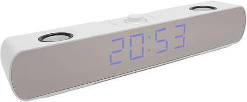 Bluetooth Computer Speakers, USB Powered Computer Speakers Bluetoot Computer SoundBar with Alarm Clock FM Radio, HiFi Stereo Built in Subwoofer Support USB AUX in PC Gaming in Saudi Arabia