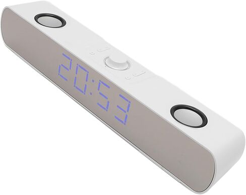 Bluetooth Computer Speakers, USB Powered Computer Speakers Bluetoot Computer SoundBar with Alarm Clock FM Radio, HiFi Stereo Built in Subwoofer Support USB AUX in PC Gaming in Saudi Arabia