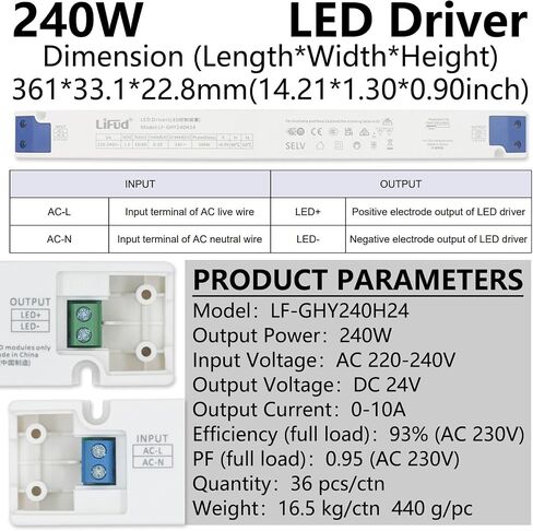 DC24V Power Supply Adapter LED Driver 45W 75W 100W 150W 180W 240W Lighting AC 220V to 24V for LED Strip Light 1PCS(100W dc24V 0-4.2A) in Saudi Arabia