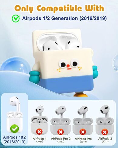 Boaretiu for Airpods 4th Case - Cute Kawaii Croissant with Keychain for AirPods 4th Generation Case (2024) Funny 3D Soft Silicone Fun Cool for Girls Women Teens for Air Pods 4 Cover in Kuwait