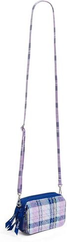 Vera Bradley Women's Cotton All in One Crossbody Purse With RFID Protection, Hope Blooms Pink - Recycled Cotton, One Size in Kuwait