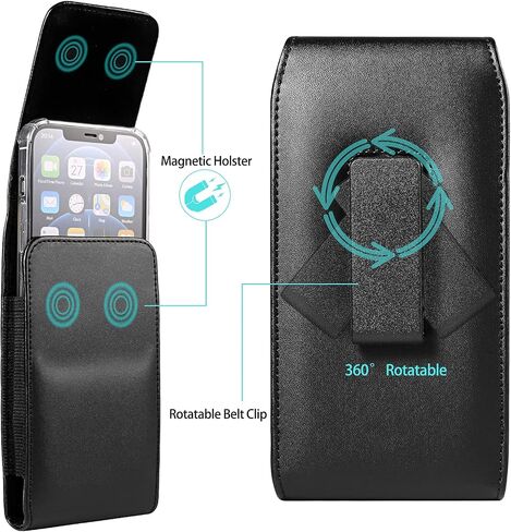 PU Leather Planster Holster حزام حزام مقطع CASE متوافق مع Galaxy S24 Ultra S23 Ultra A12 A13 A14 A23 A32 A42 Moto G Power Play Stylus Pure OnePlus 12R 11 Pixel 9 Pro XL XIAOMI 13 Pro (XL) in Kuwait