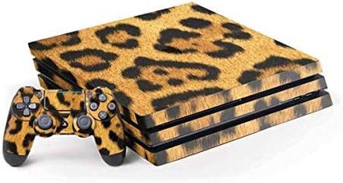 Skinit Decal Gaming Skin Compatible with PS4 Pro Console and Controller Bundle - Officially Licensed Originally Designed Leopard Design in Saudi Arabia