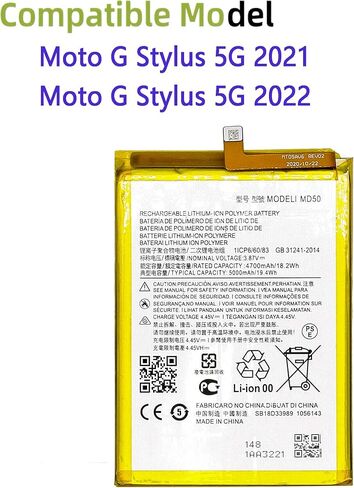 بطارية MD50 القابلة لإعادة الشحن متوافقة مع موتورولا موتو G stylus 5g XT2131 XT2131DL XT2131-1 XT2131-3 XT2131-4 مع الأدوات in Saudi Arabia