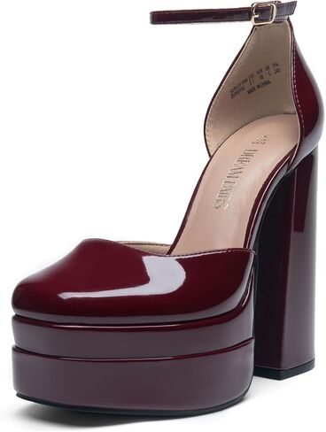 DREAM PAIRS Women’s High Chunky Platform Closed Toe Block Heels Square Toe Ankle Strap Dress Wedding Party Pumps Shoes Aurelia in Saudi Arabia