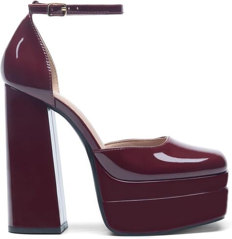 DREAM PAIRS Women’s High Chunky Platform Closed Toe Block Heels Square Toe Ankle Strap Dress Wedding Party Pumps Shoes Aurelia in Saudi Arabia
