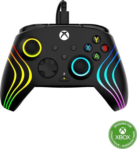 Turtle Beach Afterglow Wave Wired RGB Controller - مرخصة لسلسلة Xbox Series X | S ، Xbox One & Windows PCS - أزرار قابلة للتطبيق ، مشغلات شعر القاعة ، APPER APP - GRAY in Saudi Arabia