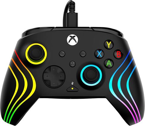 Turtle Beach Afterglow Wave Wired RGB Controller - مرخصة لسلسلة Xbox Series X | S ، Xbox One & Windows PCS - أزرار قابلة للتطبيق ، مشغلات شعر القاعة ، APPER APP - GRAY in Saudi Arabia
