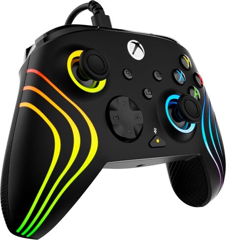 Turtle Beach Afterglow Wave Wired RGB Controller - مرخصة لسلسلة Xbox Series X | S ، Xbox One & Windows PCS - أزرار قابلة للتطبيق ، مشغلات شعر القاعة ، APPER APP - GRAY in Saudi Arabia